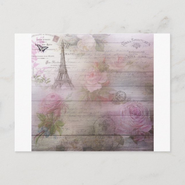 Lavender Decoupage Postcard (Front)