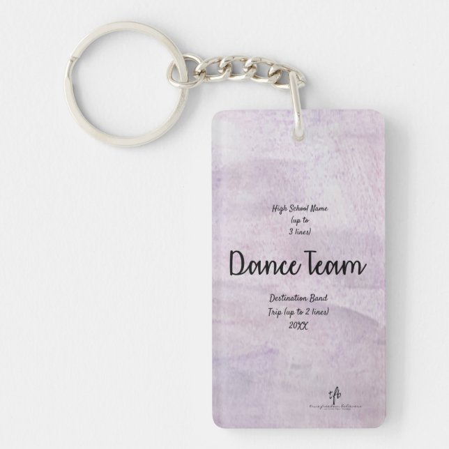 Lavender Delite Dance Team Band Trip Pers. Keychain (Front)