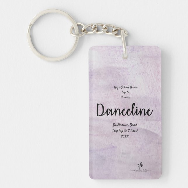 Lavender Delite Danceline Band Trip Pers. Keychain (Front)