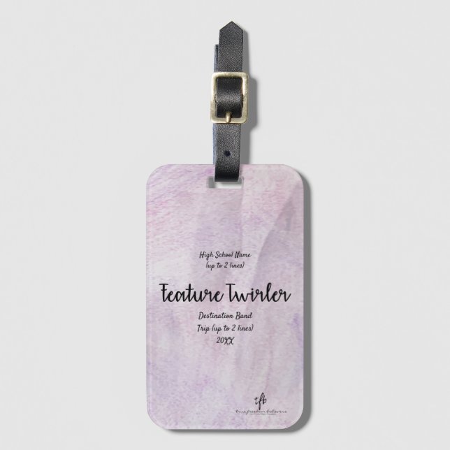 Lavender Delite Feat. Twirler Band Trip Luggage Tag (Front Vertical)