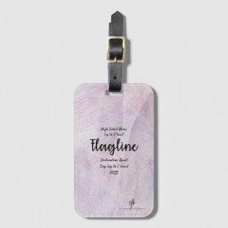 Lavender Delite Flagline Band Trip Luggage Tag