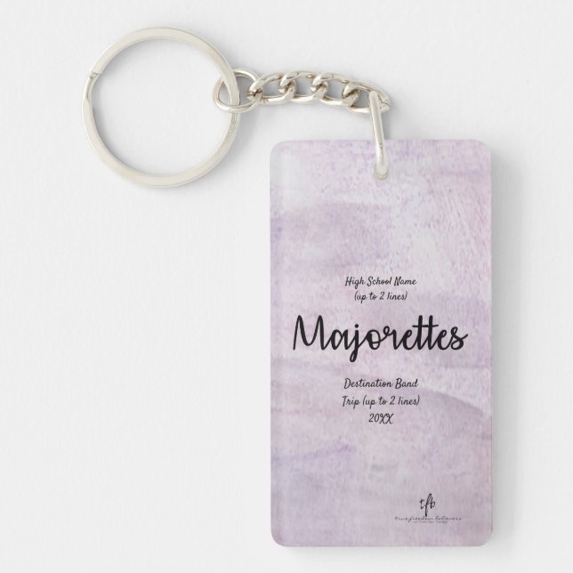 Lavender Delite Majorettes Band Trip Pers. Keychain (Front)
