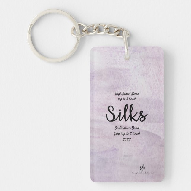 Lavender Delite Silks Band Trip Pers. Keychain (Front)