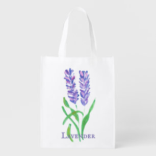 Lavender Design Grocery Bag