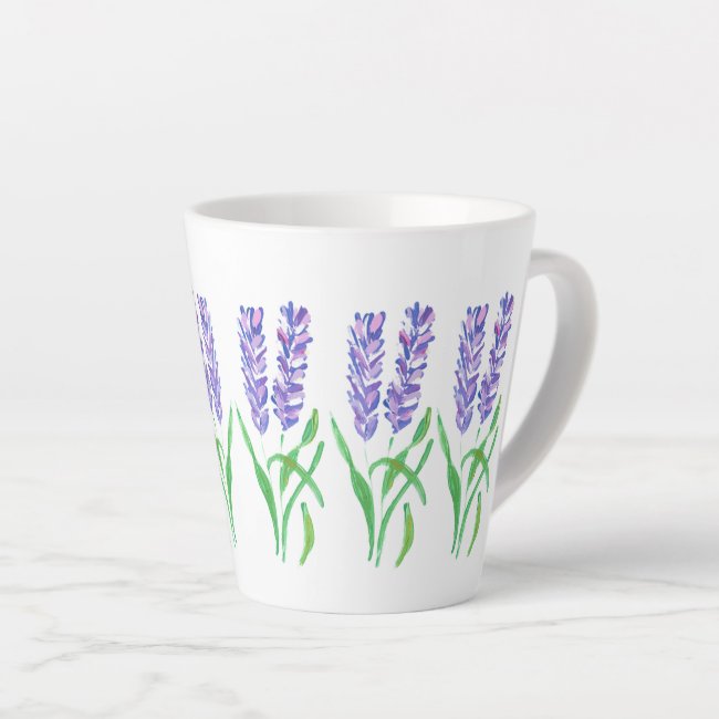 Lavender Design Latte Cup