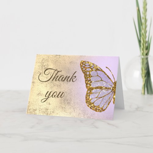 lavender design thank you card