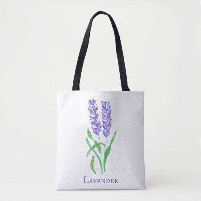 Lavender Design Tote Bag