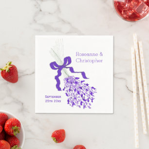 Lavender Design Wedding Napkins