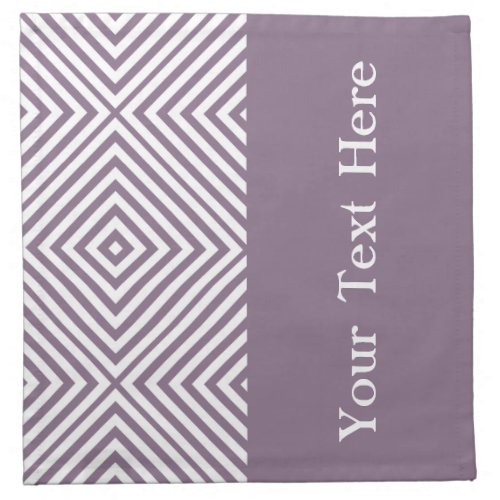 Lavender Diamond Chevron wtext at Emporiomoffa Napkin