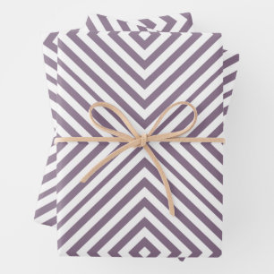 Lavender Diamond Chevron Wrapping Paper Sheets