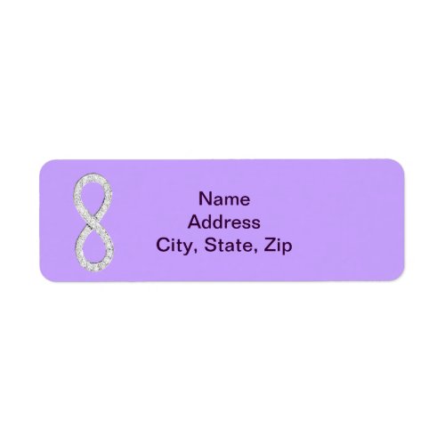 Lavender Diamond Infinity Wedding Address Labels