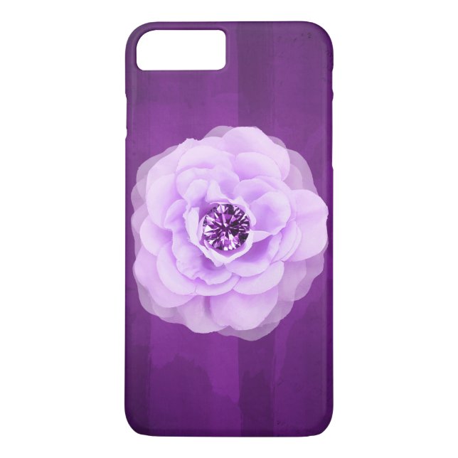 Lavender Diamond Rose Purple Grunge Case-Mate iPhone Case (Back)