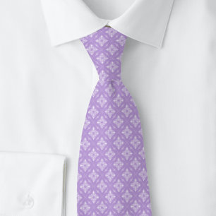 Lavender Diamond Starburst Neck Tie