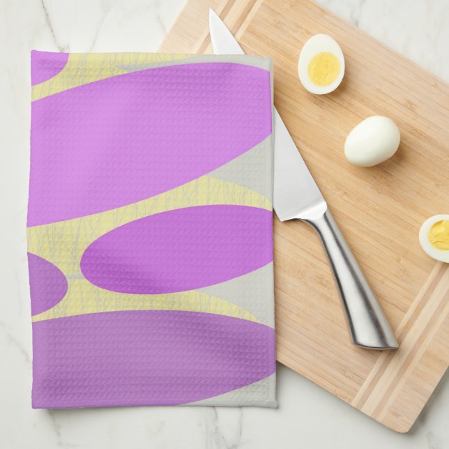 Lavender Disk Kitchen Towel (Quarter Fold)