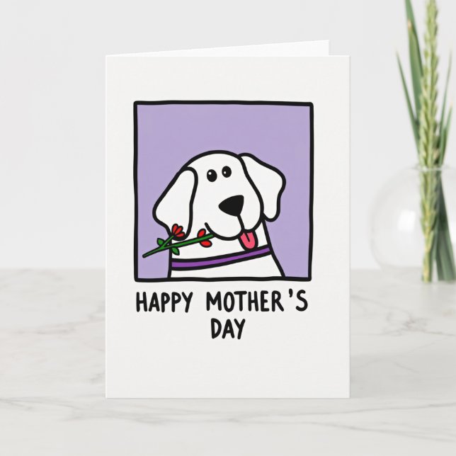 Lavender Dog Mothers Day Card (Front)