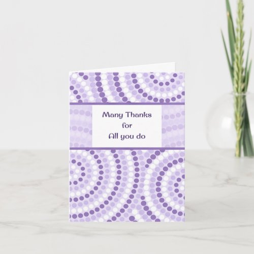 Lavender Dots Administrative Professionals Day Card