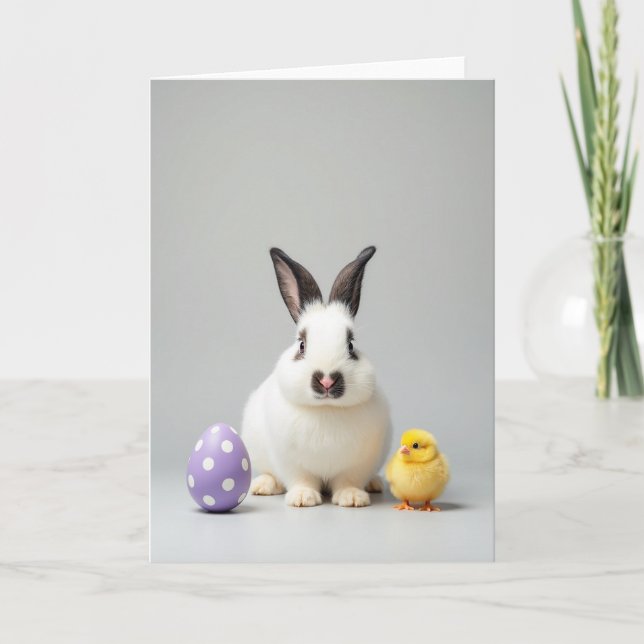 Lavender Dots Spring Scene Card (Front)