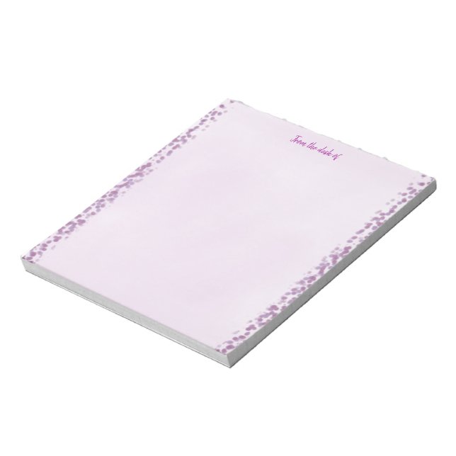 Lavender Dotted Border Notepad (Rotated)