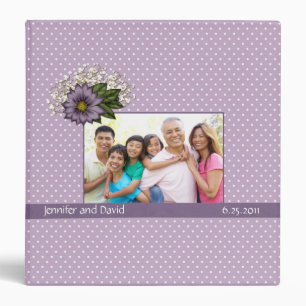 Lavender Dotted Swiss Wedding Album Binder