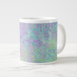 Lavender Dream Neon Pastel Alcohol Ink Abstract Giant Coffee Mug