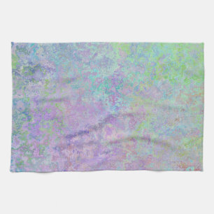 Lavender Dream Neon Pastel Alcohol Ink Abstract Kitchen Towel