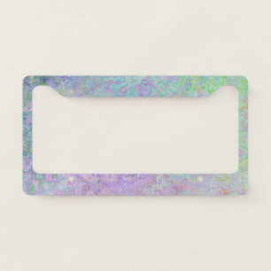 Lavender Dream Neon Pastel Alcohol Ink Abstract License Plate Frame
