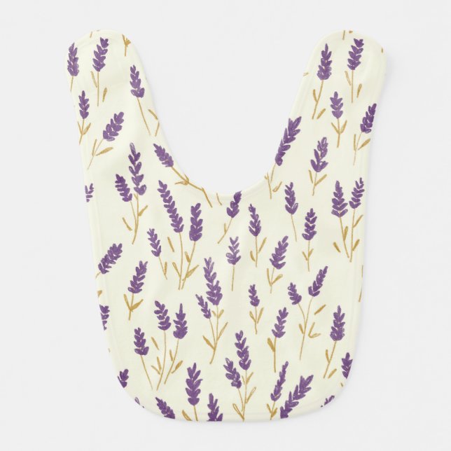 Lavender Dreams Baby Bib (Front)