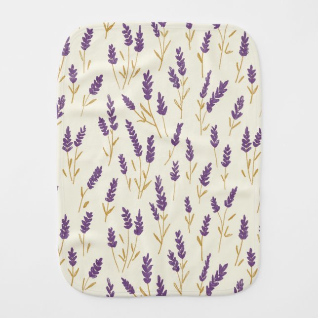 Lavender Dreams Baby Burp Cloth (Front)