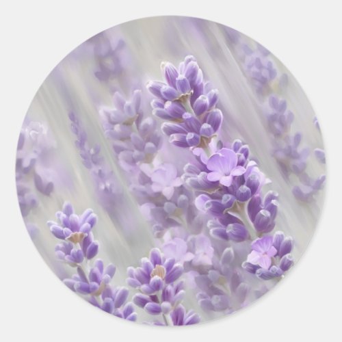 Lavender dreams classic round sticker