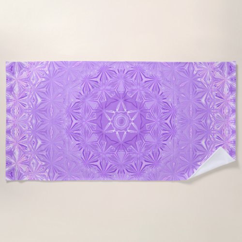 Lavender dreams mandala relaxing rosette beach towel