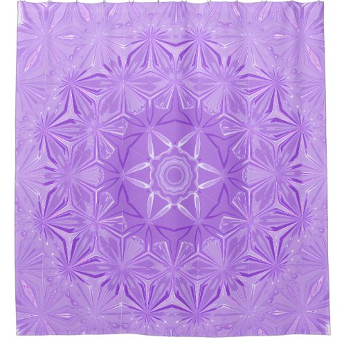 Lavender dreams mandala relaxing rosette shower curtain