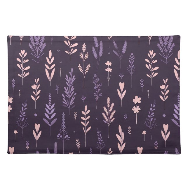 Lavender Dreams Pattern Cloth Placemat (Front)