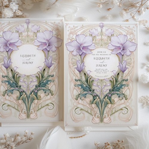 Lavender Dreams Royal Victorian Floral Wedding Invitation