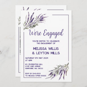 Lavender Dreams: Watercolour Engagement Party Invitation
