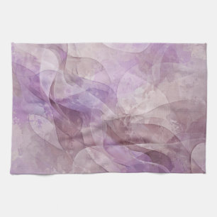 Lavender Dreamy Swirl Lilac Mauve Lavender Kitchen Towel