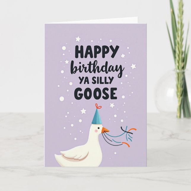 Lavender Duck Birthday Card (Front)