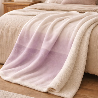 Lavender Dusk Fade Sherpa Blanket