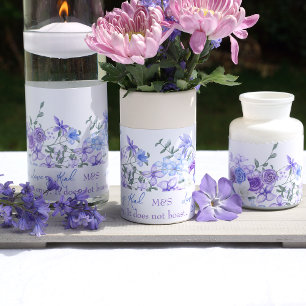 Lavender, Dusty Blue Centerpiece Wrapper Labels Poster