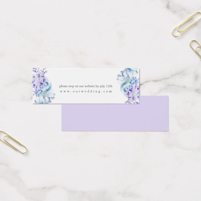 Lavender  Dusty Blue Floral  Wedding Website RSVP (Office)