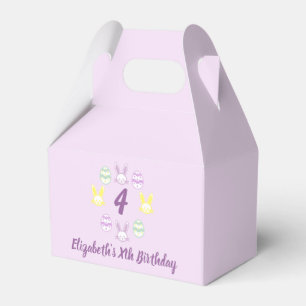 Lavender Easter 4th Birthday Favor Boxes