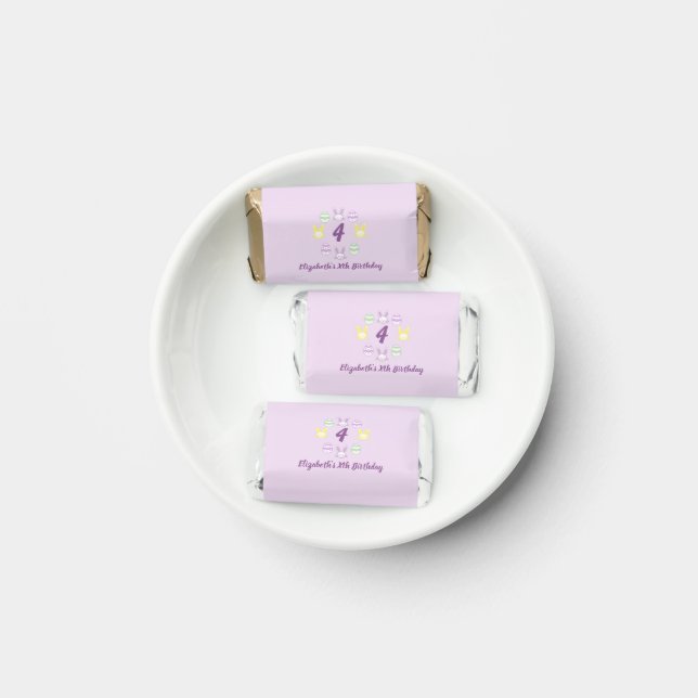 Lavender Easter 4th Birthday Hershey's Miniatures (Plate)