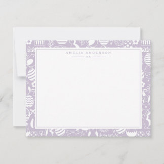 Lavender Easter Egg Frame Note Card
