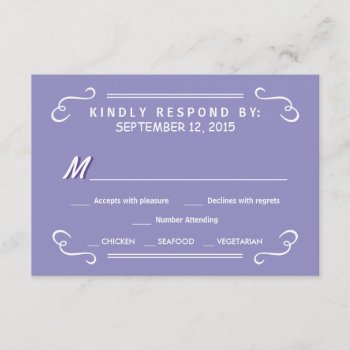 Lavender Eat Drink & Rsvp Rustic Wedding Reply by weddingtrendy at Zazzle