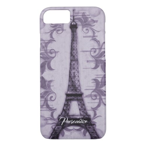 Lavender Eiffel Tower iPhone Case
