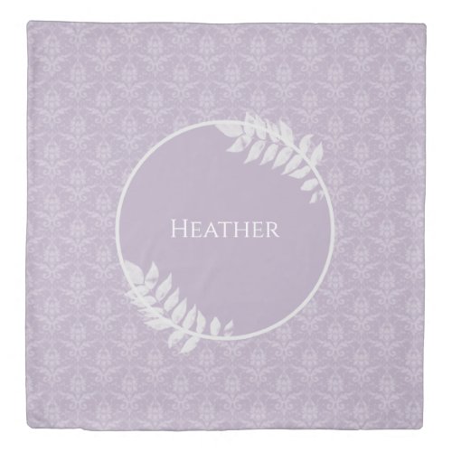 Lavender Elegant Damask Duvet Cover