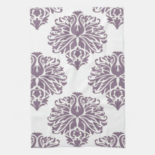 Lavender Elegant Damask Towel