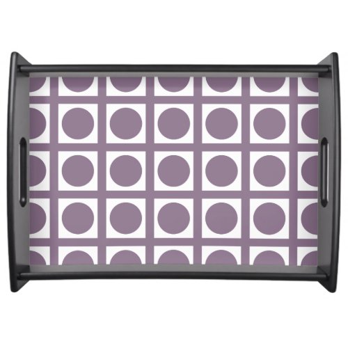 Lavender Elegant Grid Dots Serving Tray