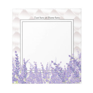 lavender, elegant, modern, trendy, floral notepad