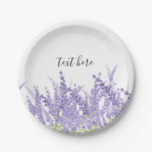 lavender, elegant, modern, trendy, floral , purple paper plates
