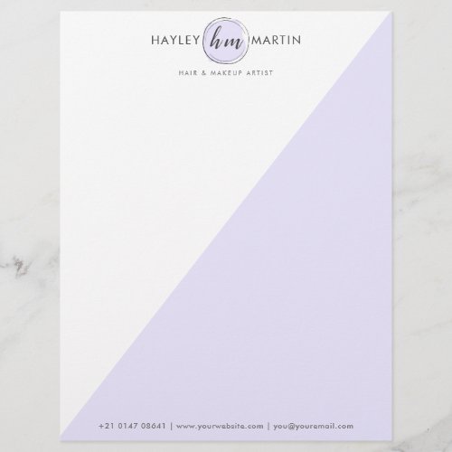 Lavender Elegant Professional Business Letterhead